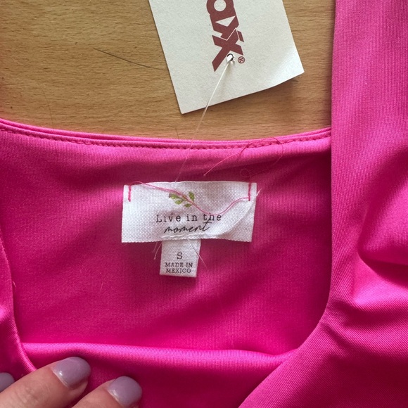 LIVE IN THE MOMENT | Hot Pink Tank Top Bodysuit - Picture 4 of 4